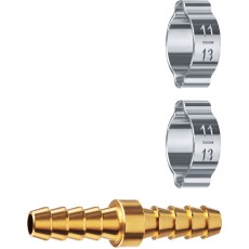 ЗУБР ″елочка″-″елочка″, 8 мм с обжимными хомутами, штуцер соединительный, Профессионал (64925-08)