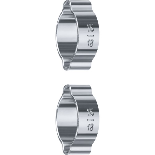 ЗУБР 15 - 18 мм, 2 шт, обжимной хомут, Профессионал (64929-15-18)