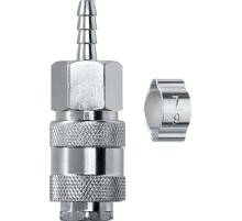 KRAFTOOL штуцер ″елочка″, 6 мм - рапид муфта, с хомутом, переходник (06596-06)