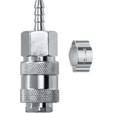 KRAFTOOL штуцер ″елочка″, 6 мм - рапид муфта, с хомутом, переходник (06596-06)