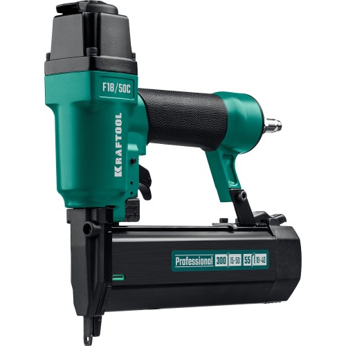 KRAFTOOL F18/50C, пневматический нейлер-степлер 18Ga 2-в-1 для скоб тип 55 и гвоздей тип 300, (31962)