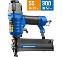 ЗУБР Т55/300, пневматический нейлер-степлер 18Ga 2-в-1: для скоб тип 55 и гвоздей тип 300, Профессионал (31937)