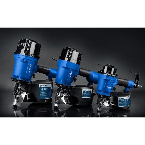 ЗУБР CRN-45, пневматический кровельный нейлер для барабанных гвоздей ЗУБР CRN (22-45 мм), Профессионал (31920)