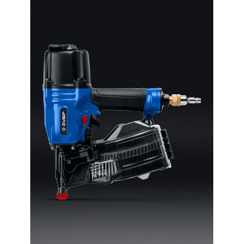 ЗУБР CSN-65, пневматический обшивочный нейлер для барабанных гвоздей ЗУБР CSN (38-65 мм), Профессионал (31922)