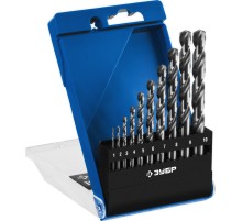 ЗУБР ПРОФ-А, 10 шт, (1-10 мм), сталь Р6М5, класс А, набор сверл по металлу, Профессионал (29625-H10)
