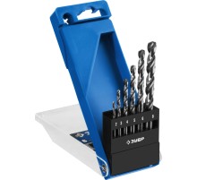 ЗУБР ПРОФ-А, 6 шт, (2-8 мм), сталь Р6М5, класс А, набор сверл по металлу, Профессионал (29625-H6)