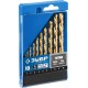 ЗУБР ТИТАН, 10 шт, (1-10 мм), сталь Р6М5, класс А, титановое покрытие, набор сверл по металлу, Профессионал (29615-H10)
