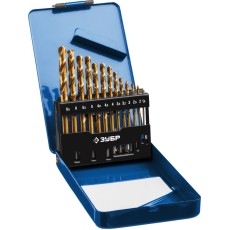 ЗУБР ТИТАН, 13 шт, (1.5-6.5 мм), сталь Р6М5, класс А, титановое покрытие, набор сверл по металлу, Профессионал (29615-H13)