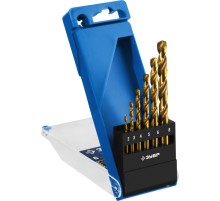 ЗУБР ТИТАН, 6 шт, (2-8 мм), сталь Р6М5, класс А, титановое покрытие, набор сверл по металлу, Профессионал (29615-H6)