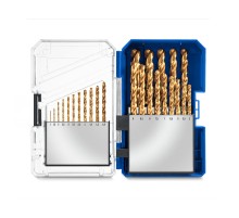 ЗУБР ТИТАН 25шт (1-13мм) сталь Р6М5, класс А, титановое покрытие, пласт.бокс, набор сверл по металлу (29617-H25)