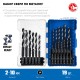 ЗУБР НЕХ-1/4″, 19 шт, набор сверл по металлу для винтовёртов и шуруповертов IMPACT READY (29623-H19)