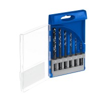 ЗУБР НЕХ-1/4″, 6 шт, набор сверл по металлу для винтовёртов и шуруповертов IMPACT READY (29623-H6)