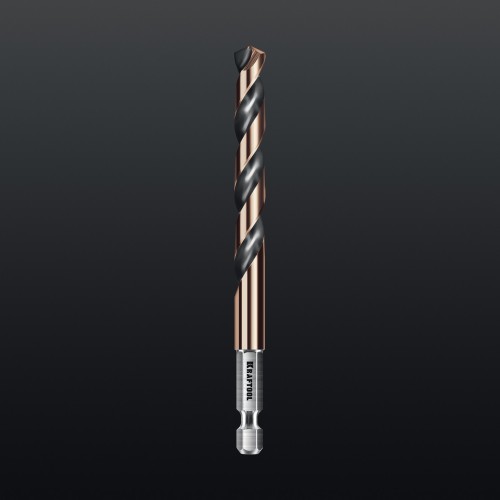 KRAFTOOL НЕХ-1/4″, 10 шт, набор сверл по металлу для винтовёртов и шуруповертов IMPACT READY (29652-H10)