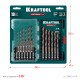 KRAFTOOL НЕХ-1/4″, 19 шт, набор сверл по металлу для винтовёртов и шуруповертов IMPACT READY (29652-H19)