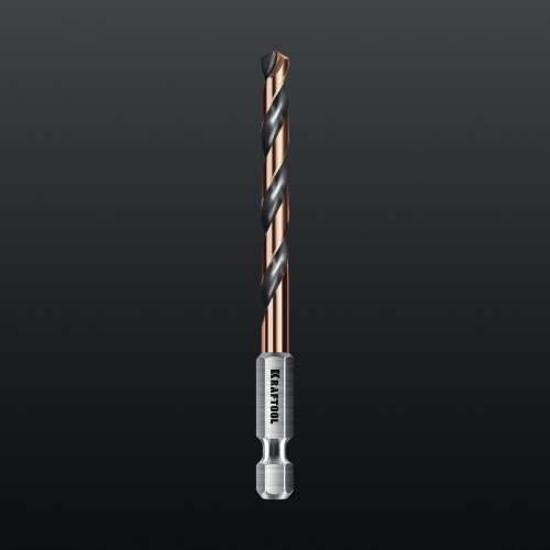 KRAFTOOL НЕХ-1/4″, 5 шт, набор сверл по металлу для винтовёртов и шуруповертов IMPACT READY (29652-H5)