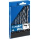 ЗУБР ПРОФ-В, 10 шт, (1-10 мм), сталь Р6М5, класс В, набор сверл по металлу, Профессионал (29621-H10)