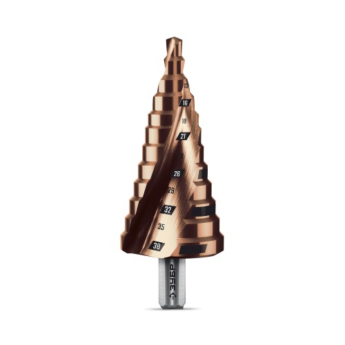 ЗУБР КОБАЛЬТ 6-38мм, 12 ступеней, винтовая проточка, сверло ступенчатое, ПРОФЕССИОНАЛ (29674-6-38-12)