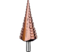 ЗУБР Кобальт, 4-39 мм, 14 ступеней, сталь Р6М5, кобальтовое покрытие, ступенчатое сверло, Профессионал (29672-4-39-14)