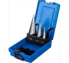 ЗУБР 4-30 мм, 3 шт, сталь Р6М5, набор ступенчатых сверл, Профессионал (29670-4-30-H3)