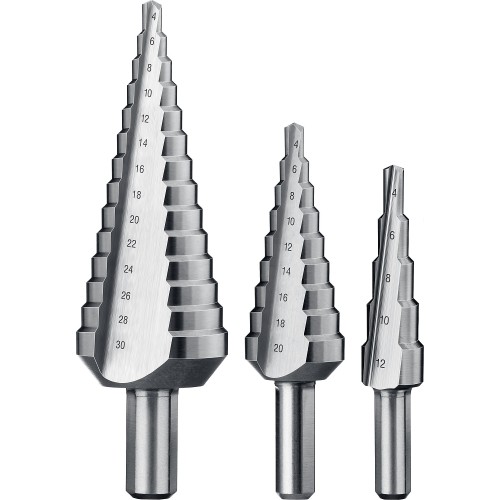 ЗУБР 4-30 мм, 3 шт, сталь Р6М5, набор ступенчатых сверл, Профессионал (29670-4-30-H3)