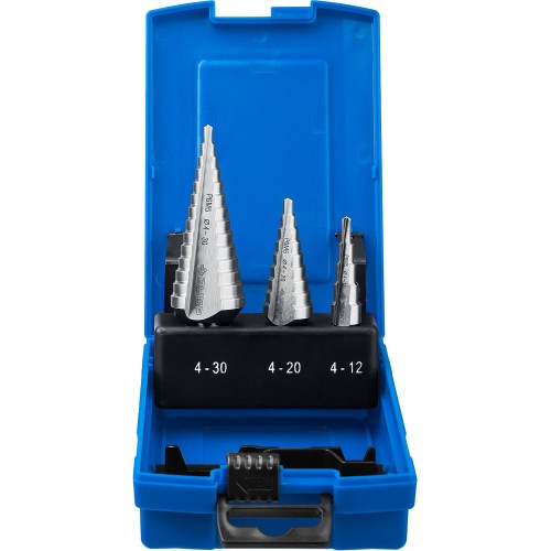 ЗУБР 4-30 мм, 3 шт, сталь Р6М5, набор ступенчатых сверл, Профессионал (29670-4-30-H3)