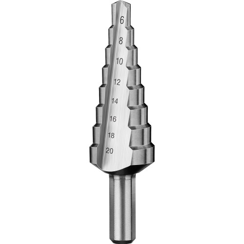 ЗУБР 6-20 мм, 8 ступеней, сталь Р6М5, ступенчатое сверло, Профессионал (29670-6-20-8)
