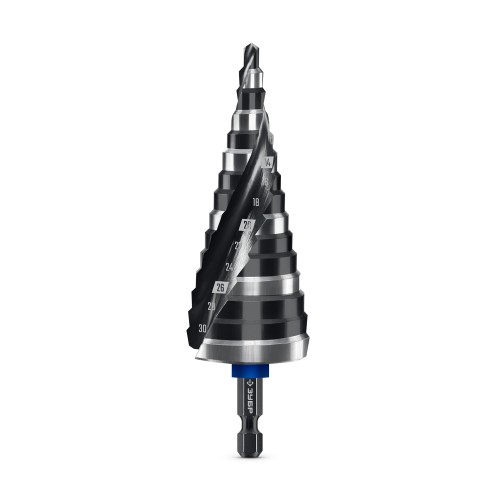 ЗУБР BLACK FORCE 4-32мм, 15 ступеней, винтовая проточка, сверло ступенчатое, ПРОФЕССИОНАЛ (29671-4-32-15)