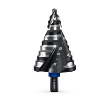 ЗУБР BLACK FORCE 6-52мм, 12 ступеней, винтовая проточка, сверло ступенчатое, ПРОФЕССИОНАЛ (29671-6-52-12)