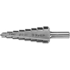 ЗУБР 6-20 мм, 8 ступеней, сталь Р4М2, ступенчатое сверло (29665-6-20-8)