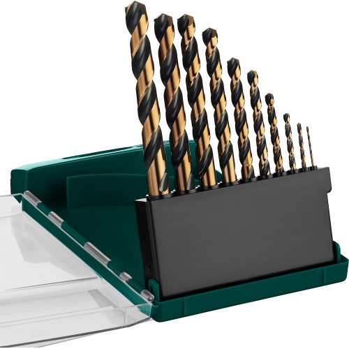 KRAFTOOL COBALT-8, 10 шт, (1-10 мм), сталь М42, HSS-Co(8%), набор сверл по металлу (29656-H10)