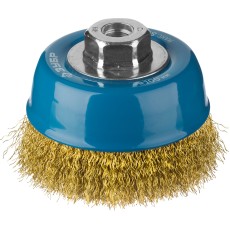 ЗУБР 100 мм, витая стальная латунированная проволока 0.3 мм, чашечная щетка-крацовка для УШМ, Профессионал (3526-100)