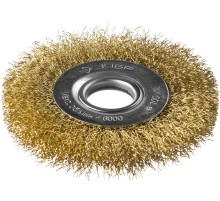 ЗУБР 100 мм, витая стальная латунированная проволока 0.3 мм, щетка дисковая для УШМ, Профессионал (35187-100)