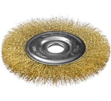 ЗУБР 150 мм, витая латунированная, стальная проволока 0.3. щетка дисковая для УШМ, Профессионал (35187-150)
