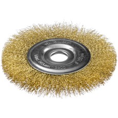 ЗУБР 150 мм, витая латунированная, стальная проволока 0.3. щетка дисковая для УШМ, Профессионал (35187-150)
