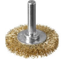 ЗУБР 38 мм, витая стальная латунированная проволока 0.3 мм, щетка дисковая для дрели, Профессионал (3520-038)