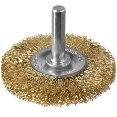 ЗУБР 50 мм, витая стальная латунированная проволока 0.3 мм, щетка дисковая для дрели, Профессионал (3520-050)