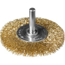 ЗУБР 63 мм, витая стальная латунированная проволока 0.3 мм, щетка дисковая для дрели, Профессионал (3520-063)