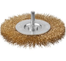 ЗУБР 100 мм, витая стальная латунированная проволока 0.3 мм, щетка дисковая для дрели, Профессионал (3520-100)