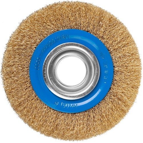 ЗУБР 150 мм, витая стальная латунированная проволока 0.3 мм, щетка дисковая для УШМ, Профессионал (35186-150)