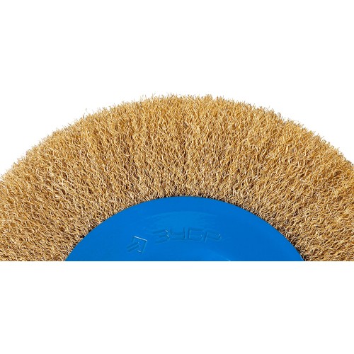 ЗУБР 150 мм, витая стальная латунированная проволока 0.3 мм, щетка дисковая для УШМ, Профессионал (35186-150)