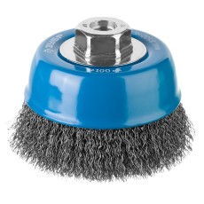 ЗУБР 100 мм, витая, стальная проволока 0.3 мм, чашечная щетка-крацовка для УШМ, Профессионал (35261-100)