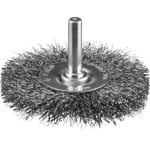 ЗУБР 63 мм, витая, стальная проволока 0.3 мм, щетка дисковая для дрели, Профессионал (35198-063)