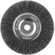 ЗУБР 150 х 12.7 мм, витая, стальная проволока 0.3 мм, дисковая щетка-крацовка для точильно-шлифовального станка, Профессионал (35185-150)