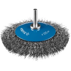 ЗУБР 100 мм, витая стальная латунированная проволока 0.3 мм, коническая щетка для дрели, Профессионал (35230-100)