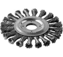 ЗУБР 125 мм, стальная проволоки 0.5 мм, щетка дисковая для УШМ, Профессионал (35190-125)