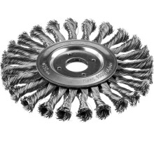 ЗУБР 150 мм, стальная проволоки 0.5 мм, щетка дисковая для УШМ, Профессионал (35190-150)