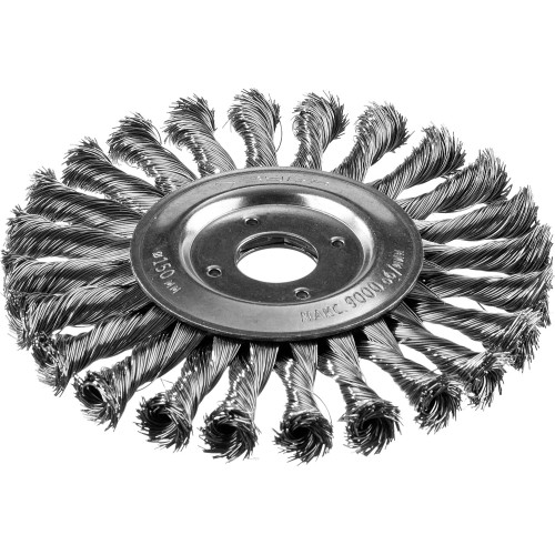 ЗУБР 150 мм, стальная проволоки 0.5 мм, щетка дисковая для УШМ, Профессионал (35190-150)