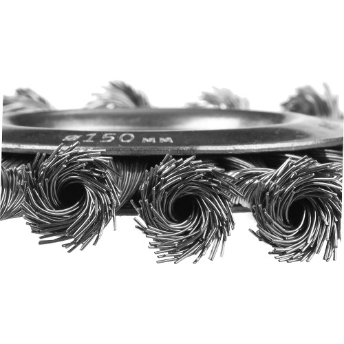 ЗУБР 150 мм, стальная проволоки 0.5 мм, щетка дисковая для УШМ, Профессионал (35190-150)