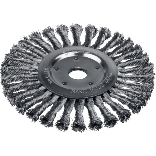 ЗУБР 175 х 22 мм, жгутированная стальная проволока 0.5 мм, щетка дисковая для УШМ, Профессионал (35190-175)