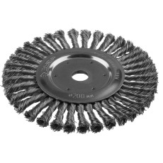 ЗУБР 200 х 22 мм, жгутированная стальная проволока 0.5 мм, щетка дисковая для УШМ, Профессионал (35190-200)